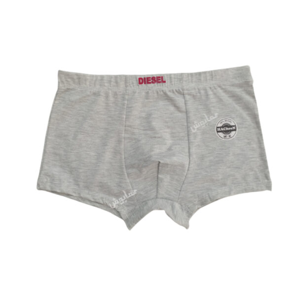 شورت نیم پا نخ پنبه مردانه خاکستری روشن