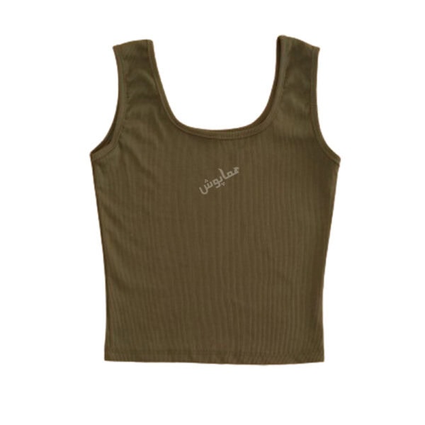 کراپ یقه خشتی سبز ارتشی